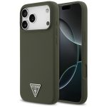 Back panel cover Guess  Guess Silicone Triangle Logo MagSafe Case for iPhone 17 Pro Max - Green 