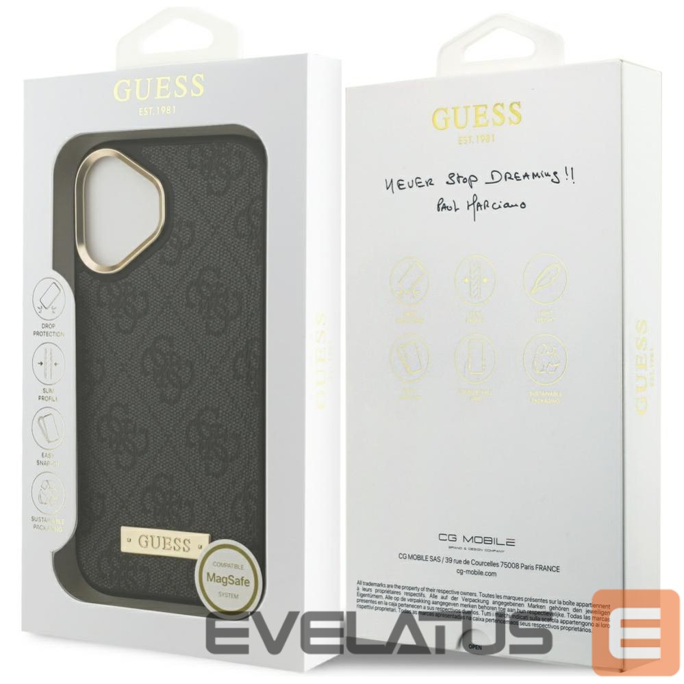 Other goods Guess Guess 4G Logo Plate MagSafe case for iPhone 17 - black