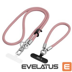 Other goods Tech-Protect  Tech-Protect C10S Crossbody Phone Lanyard (114 cm) + Wrist Strap (31 cm) - Pink Titanium 