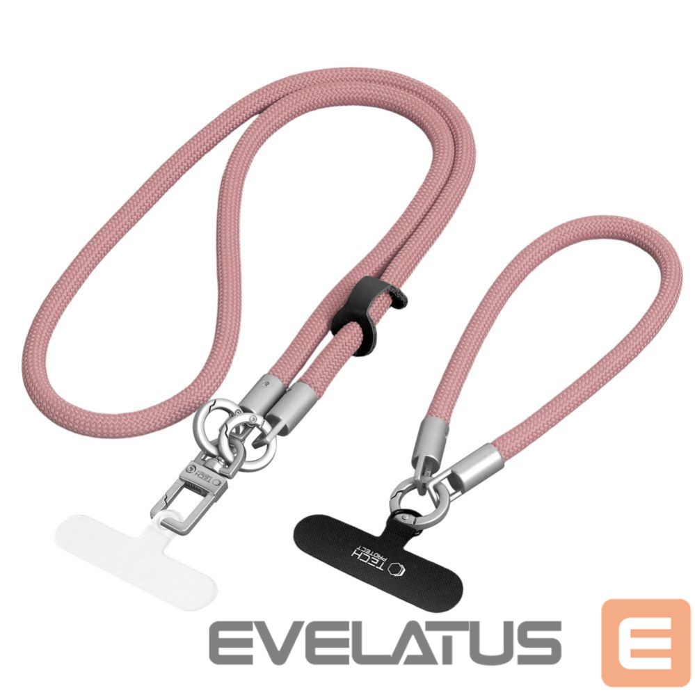 Other goods Tech-Protect Tech-Protect C10S Crossbody Phone Lanyard (114 cm) + Wrist Strap (31 cm) - Pink Titanium