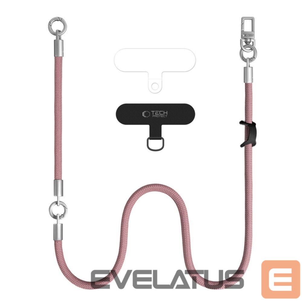Other goods Tech-Protect Tech-Protect C10S Crossbody Phone Lanyard (114 cm) + Wrist Strap (31 cm) - Pink Titanium