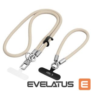 Other goods Tech-Protect  Tech-Protect C10S Crossbody Phone Lanyard (114 cm) + Wrist Strap (31 cm) - Beige Titanium 