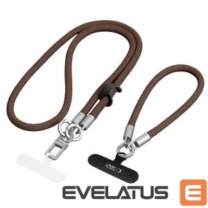 Other goods Tech-Protect  Tech-Protect C10S Crossbody phone lanyard (114 cm) + wrist strap (31 cm) - brown-titanium 