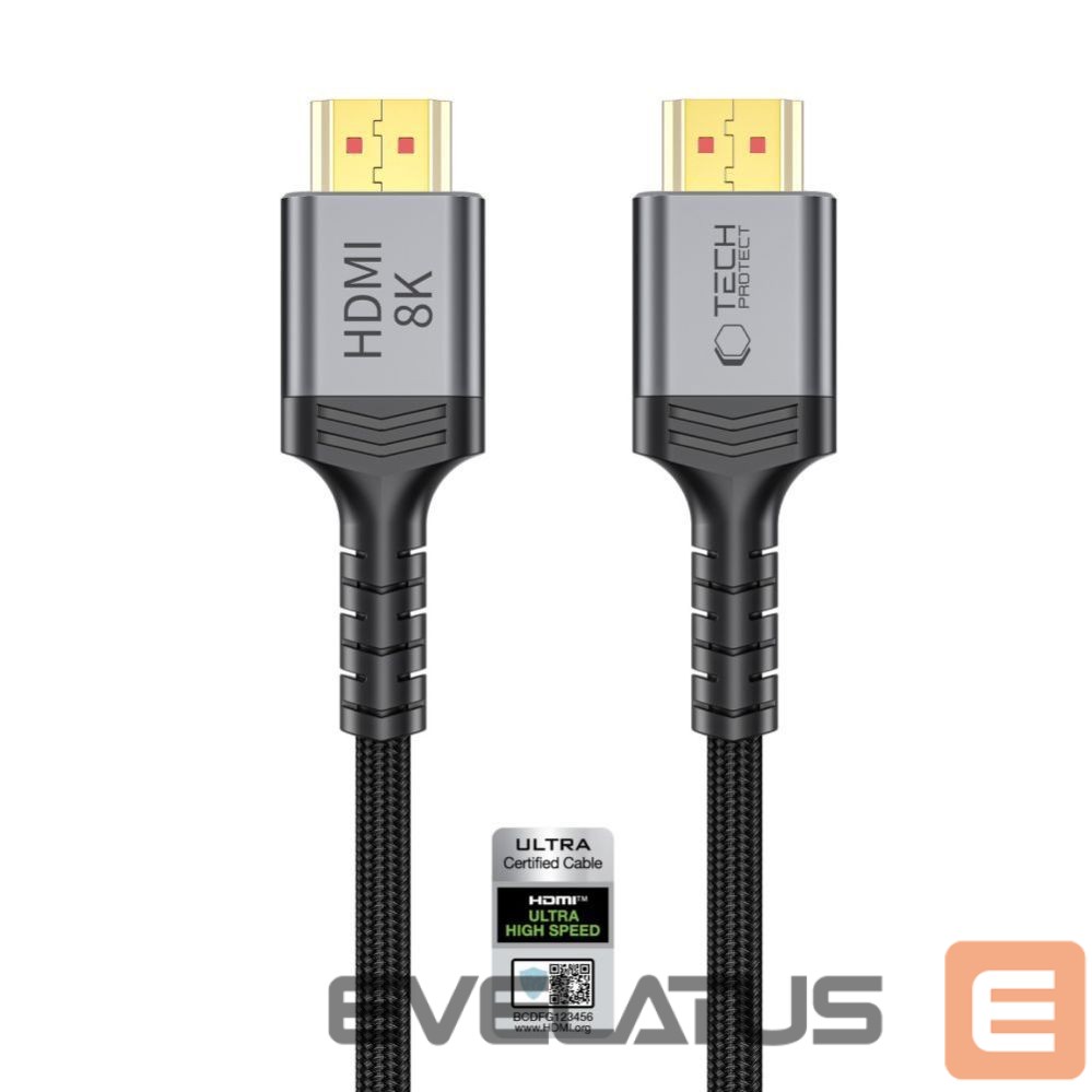 Other goods Tech-Protect Tech-Protect UltraBoost HDMI 2.1 4K 120HZ / 8K 60HZ cable 100 cm - black