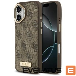 Other goods Guess  Guess 4G Logo Plate MagSafe case for iPhone 17 - brown 