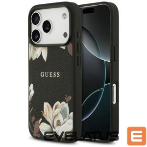Other goods Guess  Guess Grained Flowers Classic Logo MagSafe case for iPhone 17 Pro - black 