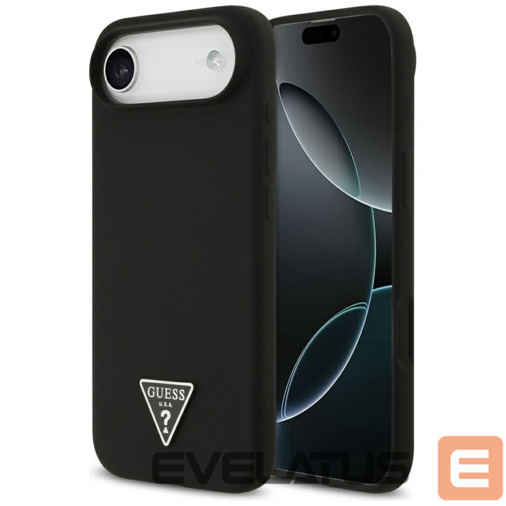 Back panel cover Guess Guess Silicone Triangle Logo MagSafe Case for iPhone 17 Air - Black