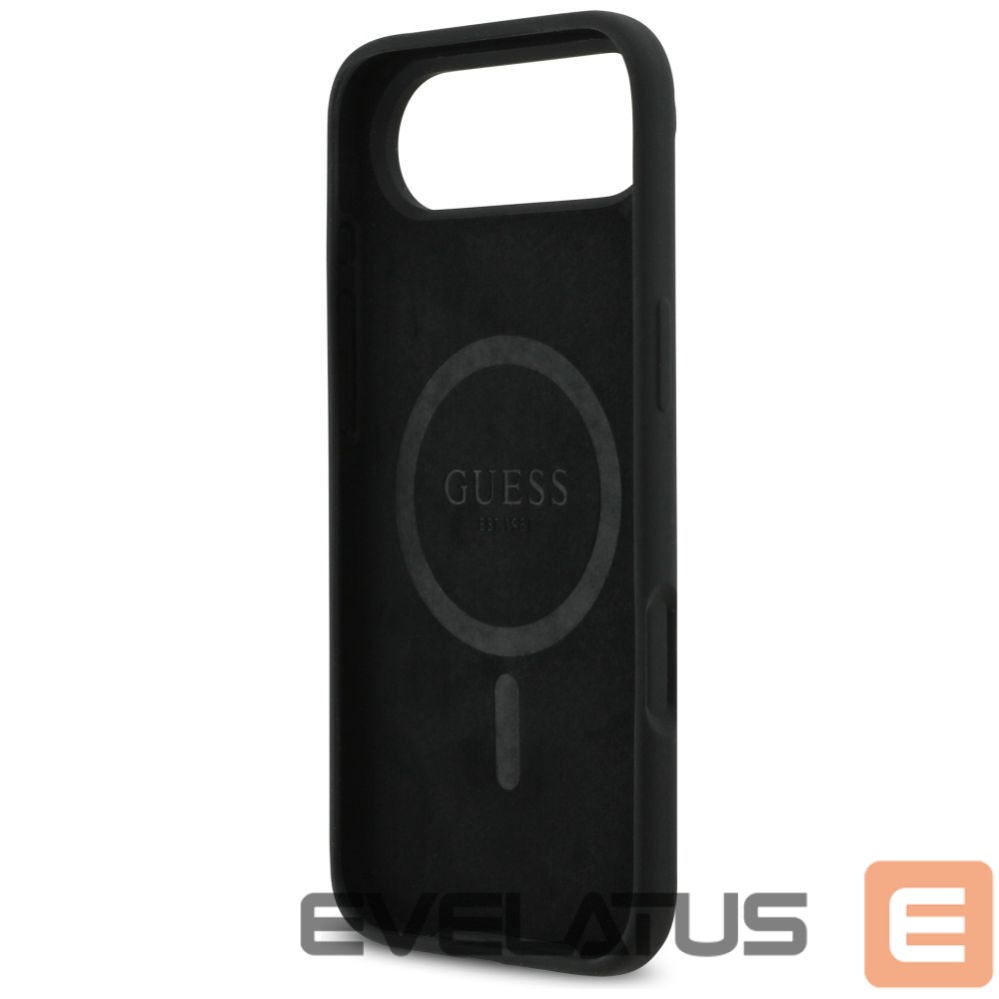 Back panel cover Guess Guess Silicone Triangle Logo MagSafe Case for iPhone 17 Air - Black