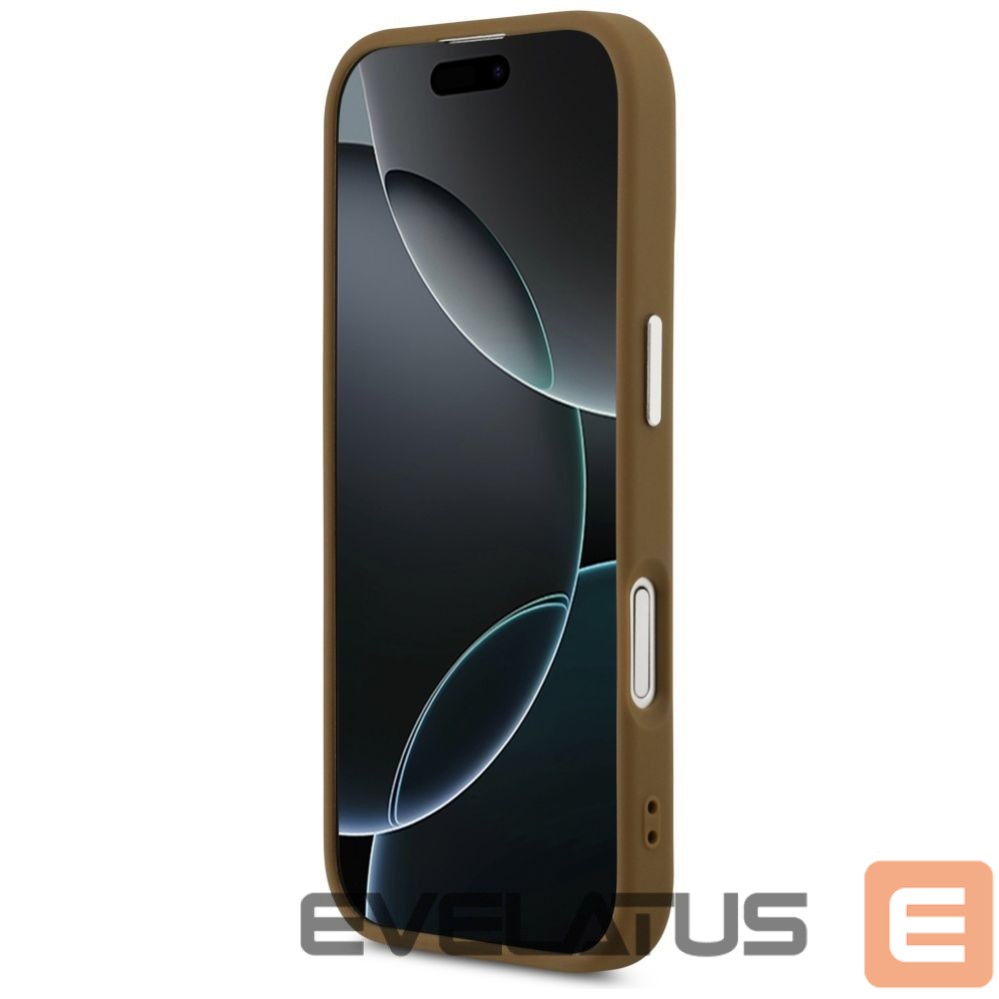 Back panel cover Guess Guess Triangle Logo MagSafe case for iPhone 17 - brown