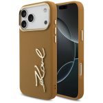 Back panel cover Karl Lagerfeld  Karl Lagerfeld Karl Script Logo Case for iPhone 17 Pro Max - Brown 