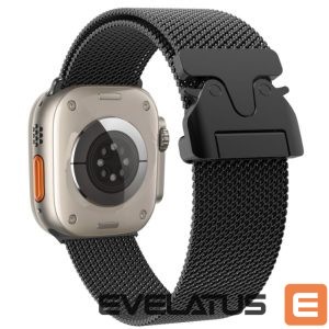 Strap Hurtel  Titanium Milanese Loop Bracelet 42/44/45/46/49 mm - Black 