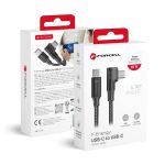 Cable Forcell  Cable USB C to USB C Forcell F-Energy QC4.0 PD 5A 100W Cafule 90° 2 m CC-1Deg black 
