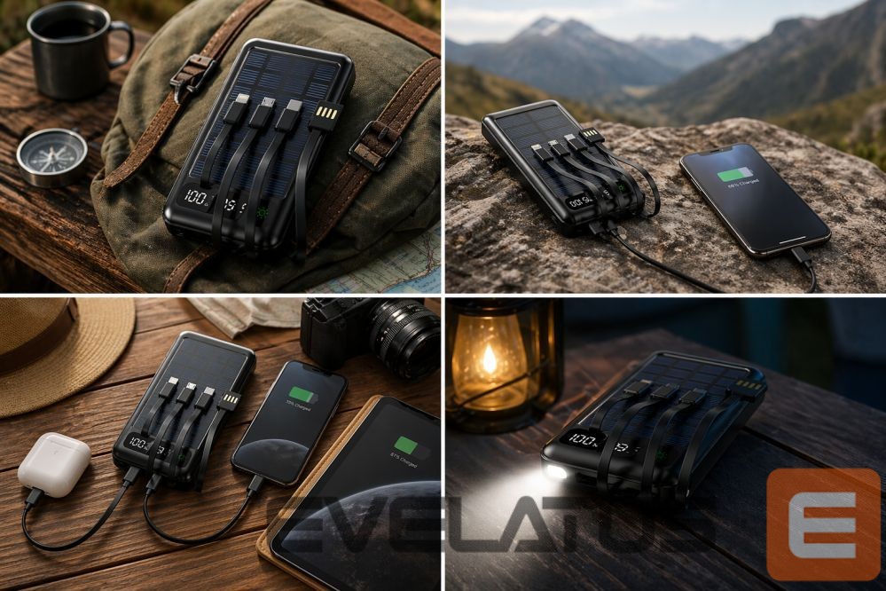 Power bank Setty Setty solar power bank SLR-120 20000 mAh black