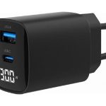 Controller Gembird  TA-UC-PDQC30LCD-BK-01 2-port 30W USB fast charger, LCD, black | 