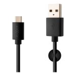 Cable fixed  | Data And Charging Cable With USB/USB-C Connectors | Black 
