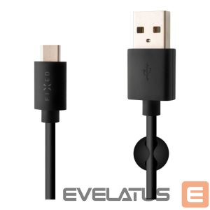 Cable fixed  | Data And Charging Cable With USB/USB-C Connectors | Black 