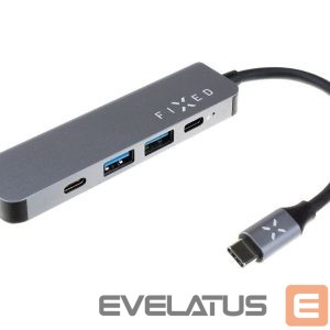 Wireless headphones fixed  | 5-port USB-C HUB Mini for laptops and tablets | FIXHU-MN-GR 