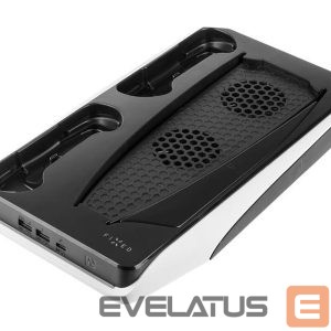 Controller fixed  Multifunctional Station for PlayStation 5 with Cooling and Charging for two DualSense Controllers | FIXPS5-MCS-BW 