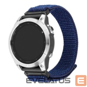 Strap fixed  | Sporty Strap for Garmin QuickFit 22mm | 160-210 mm | Dark blue | Nylon 