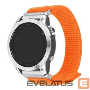 Strap fixed  | Sporty Strap for Garmin QuickFit 26mm | 160-210 mm | Orange | Nylon 