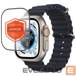 Strap fixed  | Armor Tempered Glass for Apple Watch Ultra 49mm/Ultra 2 49mm | Black 