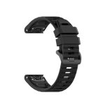 Strap fixed  | Silicone Strap for Garmin QuickFit 26mm | Black 