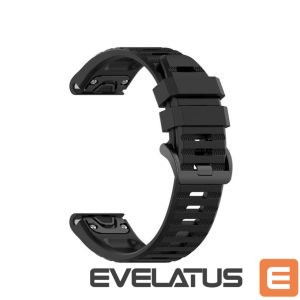 Strap fixed  | Silicone Strap for Garmin QuickFit 26mm | Black 