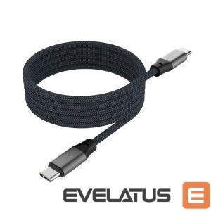 Cable fixed  | Magnetic Braided Cable USB-C/USB-C, USB 2.0, Gray | FIXDBM-CC2-GR 