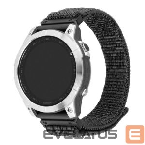 Strap fixed  | Sporty Strap for Garmin QuickFit 22mm | 160-210 mm | Dark gray | Nylon 