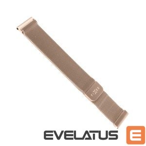 Strap fixed  | Mesh Strap with Quick Release, 18mm, Stainless Steel Mesh Strap for Smartwatch | Gold 