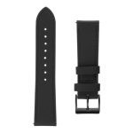 Strap fixed  | Leather Strap with Quick Release 22mm for Smartwatch | Black 