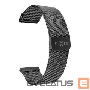 Strap fixed  | Mesh Strap for Smatwatch, Quick Release 22mm | Black 