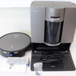 Vacuum cleaner Ecovacs  SALE OUT.  DEEBOT X11 OMNICYCLONE EU Vacuum & mop, Wet&Dry,with new bagless All-in-One OmniCyclone station, Black (with brown shimmer |  Robot Vacuum Cleaner with New Bagless All-in-One OmniCyclone Station | DEEBOT X11 OMNICYCLONE EU | Wet&Dry | 6400 mAh | 19500 Pa | Black | ITEM USED, DIRTY AND SCRATCHED. MISSING BRUSH 