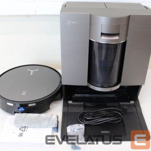 Vacuum cleaner Ecovacs  SALE OUT.  DEEBOT X11 OMNICYCLONE EU Vacuum & mop, Wet&Dry,with new bagless All-in-One OmniCyclone station, Black (with brown shimmer |  Robot Vacuum Cleaner with New Bagless All-in-One OmniCyclone Station | DEEBOT X11 OMNICYCLONE EU | Wet&Dry | 6400 mAh | 19500 Pa | Black | ITEM USED, DIRTY AND SCRATCHED. MISSING BRUSH 