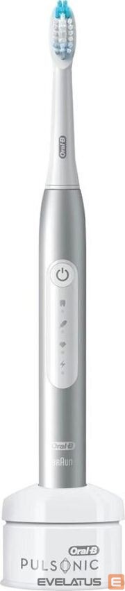 Toothbrush Oral-B Pulsonic Slim Luxe 4000 Sonic | Electric Toothbrush | Rechargeable | For adults | Number of brush heads included 1 | Number of teeth brushing modes 3 | Platinum