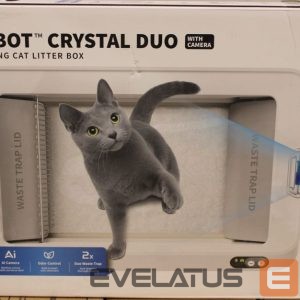 For livestock PETKIT  SALE OUT. |  Purobot Crystal Duo with Camera Self-Cleaning Cat Litter Box | White | MISSING INNER PACKAGING, DEMO 
