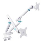 TV bracket Digitus  Desk Mount | Tilt, rotation, pivot | Dual design monitor mount, 2x 35", 2x 10 kg | 35 " | Maximum weight (capacity) 20 kg | White 