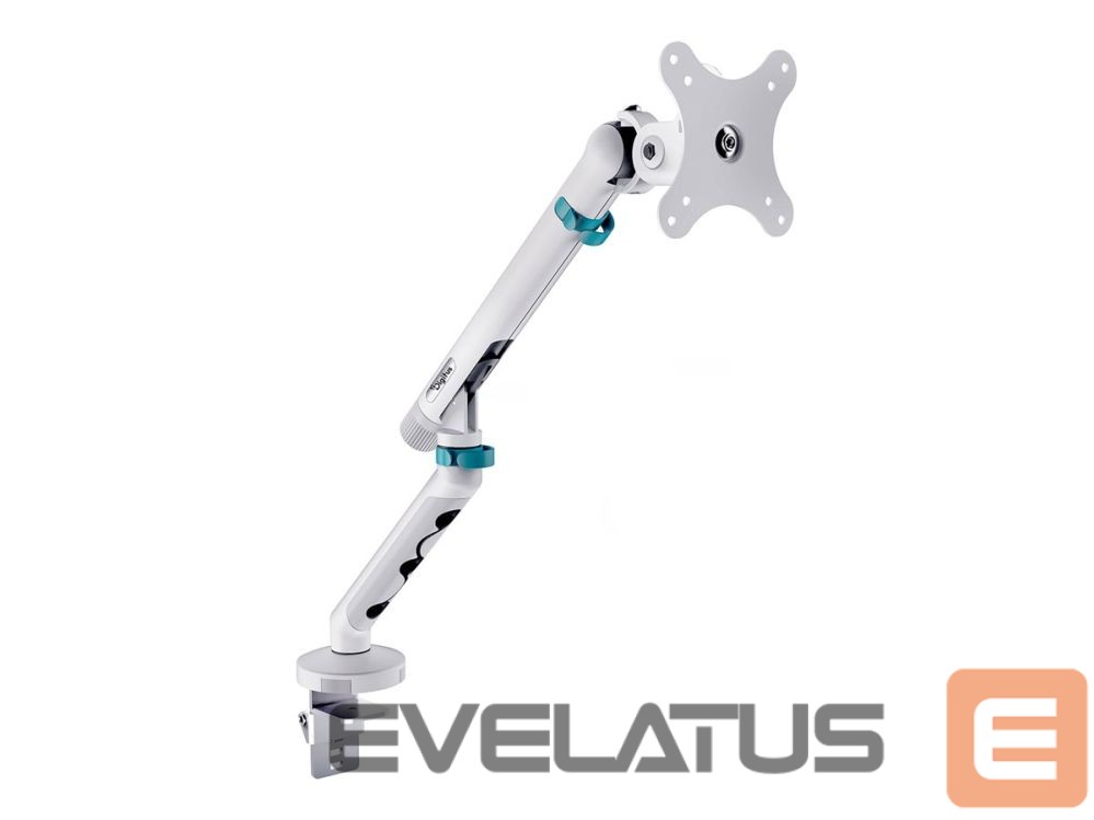 TV bracket Digitus Desk Mount | Tilt, rotation, pivot | Single design monitor mount | 35 " | Maximum weight (capacity) 10 kg | White