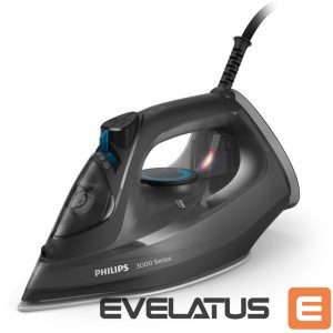 Iron Philips  Steam iron | DST3041/80 3000 series | Steam Iron | 2600 W | Continuous steam 40 g/min | Water tank capacity 300 ml | Black | Steam boost performance 200 g/min 