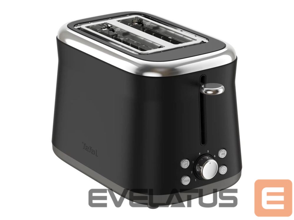 Toster TEFAL Toaster | TT7208E0 Collection Retro | Power 850 W | Number of slots 2 | Housing material Stainless steel | Black