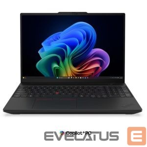 Laptop computer Lenovo  ThinkPad T16 G5 Intel | Black | 16 " | IPS | WUXGA | 1920 x 1200 pixels | Anti-glare | Intel Core Ultra 7 | 355 | 32 GB | LPCAMM2 LPDDR5X | Solid-state drive capacity 512 GB | Intel Graphics | Windows 11 Pro | 802.11be | Bluetooth version 5.4 | WWAN Upgradable to 5G | Keyboard language English | Keyboard backlit | Warranty 36 month(s) | Battery warranty 12 month(s) 