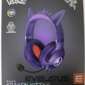 Wired headphones Razer  SALE OUT.  Kraken Kitty V2 Headset, Pokémon Gengar Ed. |  Headset | Kraken Kitty V2 | Yes | Wired | Over-ear | DEMO 