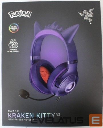 Wired headphones Razer SALE OUT. Kraken Kitty V2 Headset, Pokémon Gengar Ed. | Headset | Kraken Kitty V2 | Yes | Wired | Over-ear | DEMO