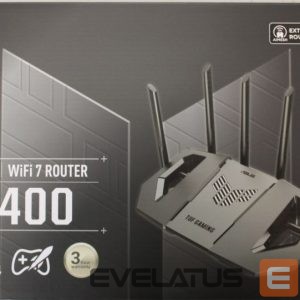 Routers Asus  SALE OUT.  TUF-BE9400 Tri-Band WiFi 7 Gaming Router, EU+UK | SALE OUT. TUF-BE9400 Tri-Band WiFi 7 Gaming Router, EU+UK | 802.11ax | 688/2885/5764 Mbit/s | Ethernet LAN (RJ-45) ports 3 | Mesh Support Yes | MU-MiMO Yes | 4G/5G | 36 month(s) | DAMAGED PACKAGING 