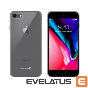 Back panel cover Evelatus Apple iPhone 7/8/SE2020/SE2022 Clear Silicone Case 1.5mm TPU Transparent