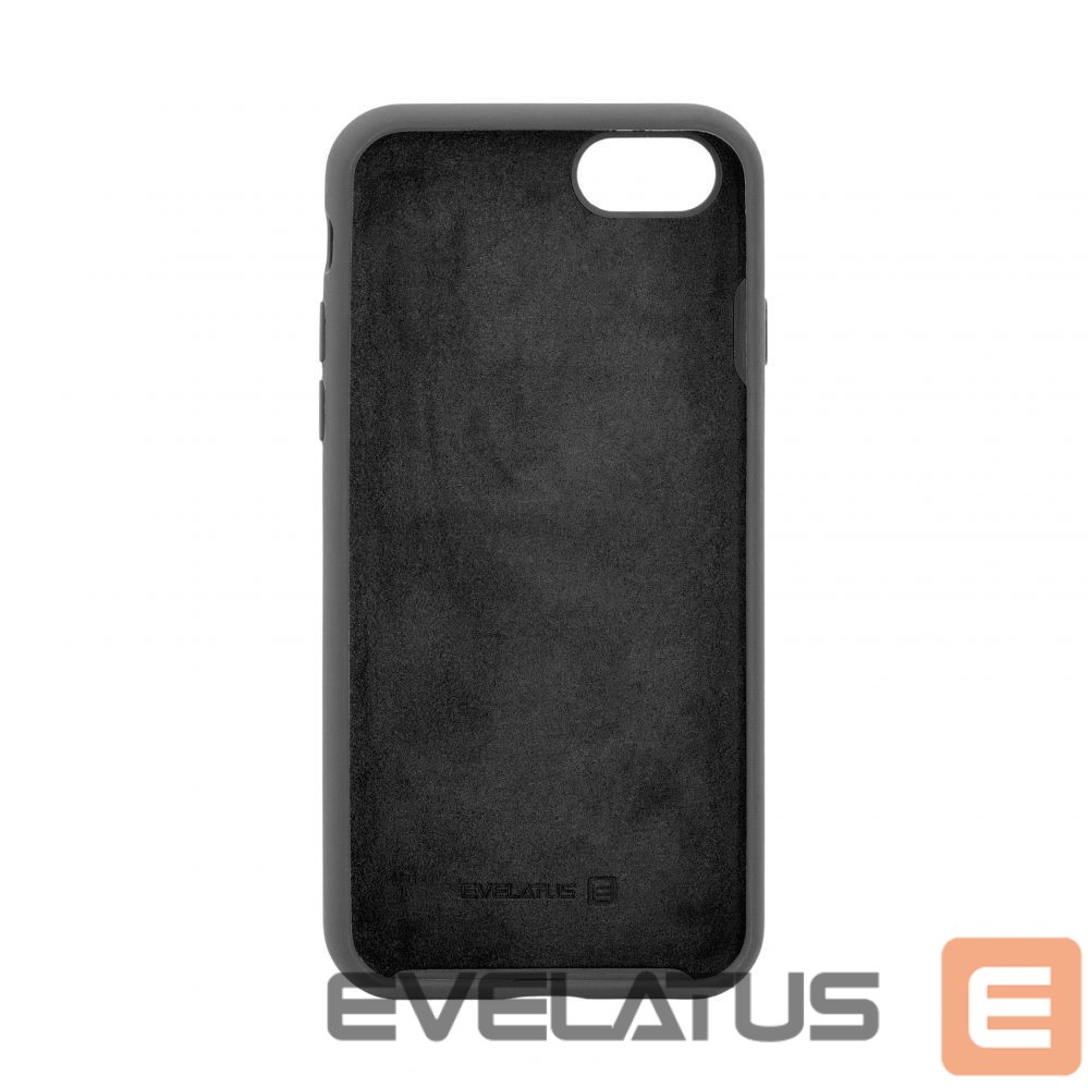 Back panel cover Evelatus Apple iPhone 7/8/SE2022 Premium Soft Touch Silicone Case Black