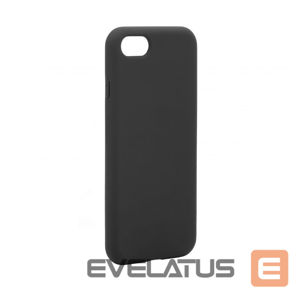 Back panel cover Evelatus Apple iPhone 7/8/SE2022 Premium Soft Touch Silicone Case Black