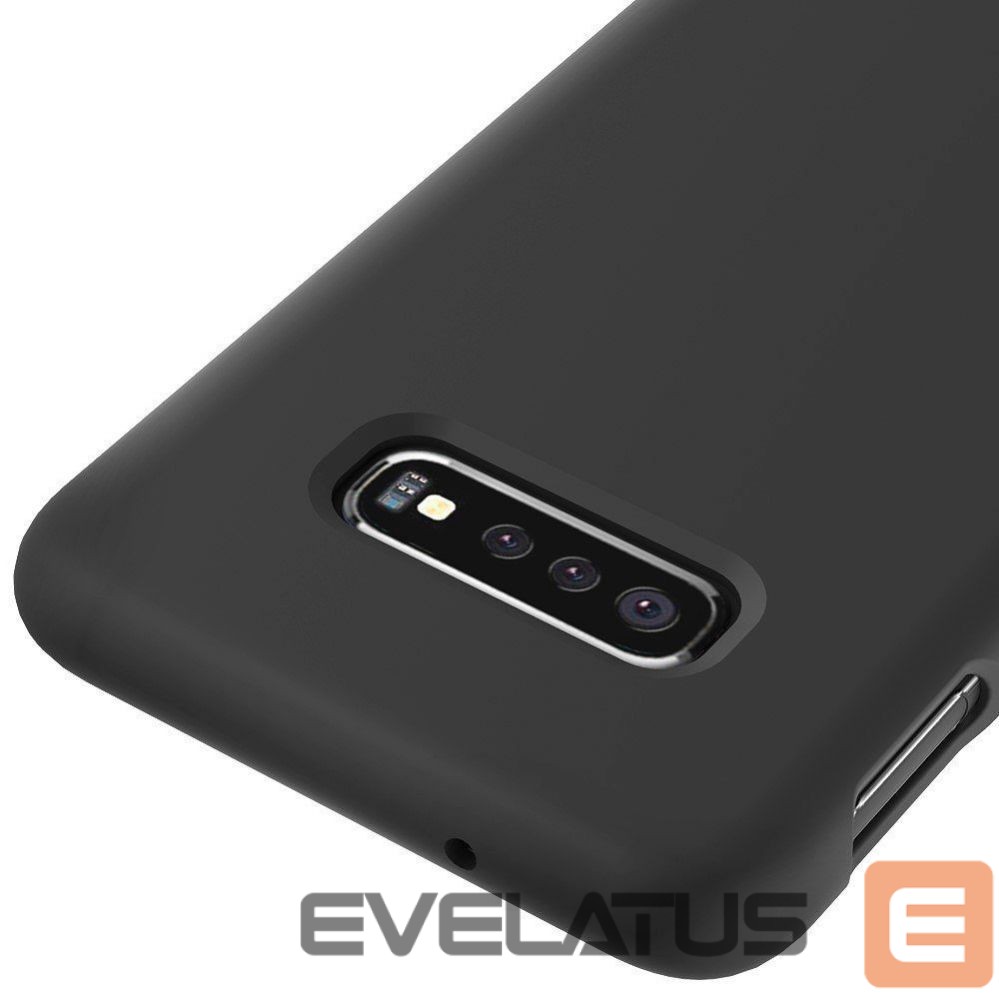 Back panel cover Evelatus Samsung S10e Premium Soft Touch Silicone Case Black