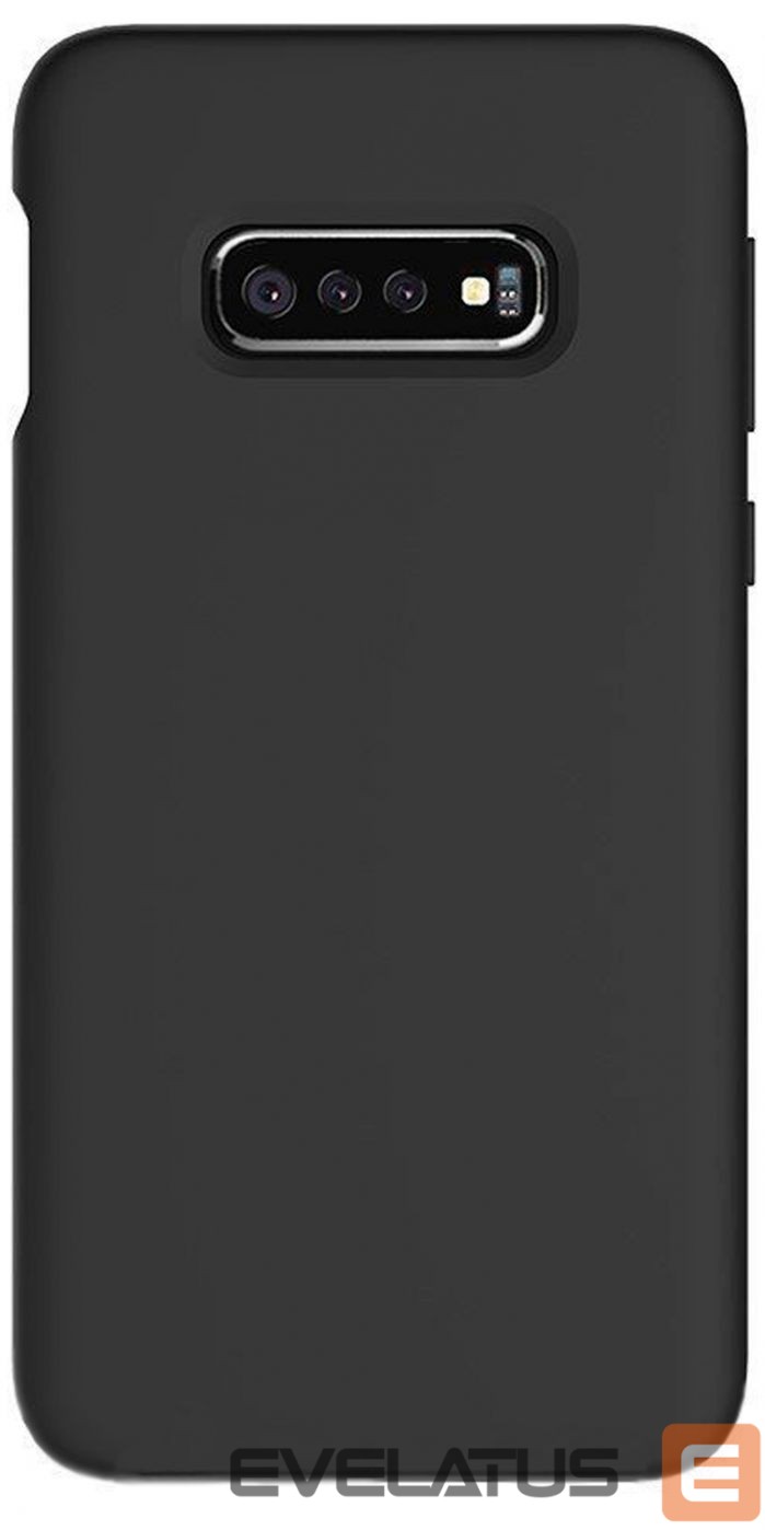 Back panel cover Evelatus Samsung S10e Premium Soft Touch Silicone Case Black