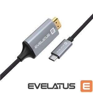 Cable Evelatus Universal Data Cable HDMI to Type C TPC04 Black